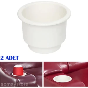 Marine Tekne Gömme Bardaklık Plastik Beyaz Ø89MM 2 Adet