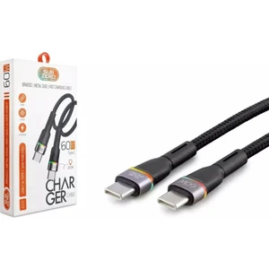CL13 60W Type-C To Type-C Işıklı Örgülü Hızlı Şarj Kablosu