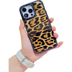 Apple iPhone 12 Pro Max Uyumlu Kılıf Leopar Desenli Kabartmalı Desenli Darbe Emici Lüx Telefon Kılıfı