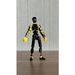 Titan 13 - Lucky 13  Oynar Eklemli Robot Figür Oyuncak  Siyah Sarı Dummy