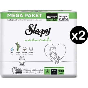 Natural 4 Numara Maxi 200'lü Külot Bez