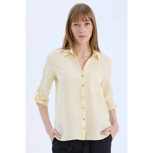 Regular Fit Basic Düz Uzun Kollu Gömlek M9407AZ25SP