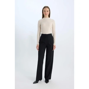 Afra x Defacto Wide Leg Kumaş Pantolon Yüksek Bel Standart Boy Basic Düz C6402AX25SP