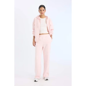 Straight Fit Kalın Kışlık Eşofman Altı Cepli Beli Lastikli Basic Düz Yüksek Bel Geniş Bol Paça B8571AX25SP