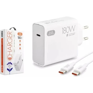 SG82 180W Type-C Pd Kablolu Turbo Ev Tipi Şarj Aleti Salise Gösterir