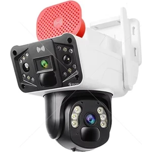O-kam-3041 Wifi Ptz 6mp 3 Lens+Siren Kamera