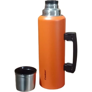 1.5 Lt Kulplu Paslanmaz Çelik Termos-Turuncu