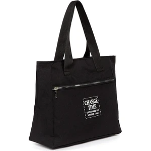 Dzc Kuzenler Avm Kadın Siyah Yumuşak Bez Kumaş Kol ve Omuz Çantası Ağzı Fermuarlı Kadın Çanta