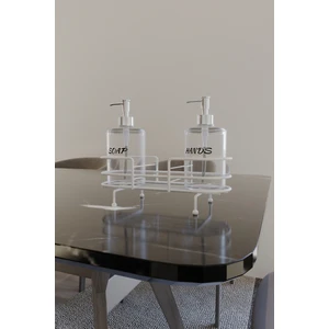 Metal Standlı Sıvı Sabunluk Şişesi Seti - Modern Standlı