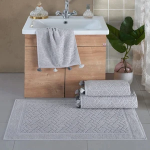 Çapa Home 4 Parça Havlu Banyo Seti Gri