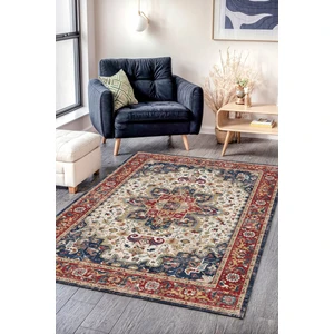 Melaris Halı Vintage Eskitme Bohem Yıkanabilir Şönil Kilim Pamuk Taban Dokuma Halı Oturma Odası Salon Balkon Mutfak Halısı