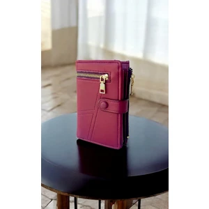 Suni Deri Kadın Bordo Cüzdan LD524