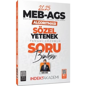 İndeks Akademi Yayıncılık 2025 Meb Ags Algoritması Sözel Yetenek Soru Bankası