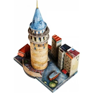 Galata Kulesi (Kırmızı Kutu) 3D Karton Puzzle Yapboz