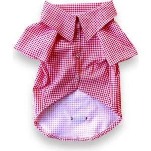 Luli Pet Kırmızı Pötikareli Köpek Gömleği