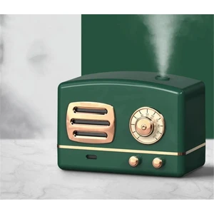 Retro Tarzı 200ML Mini Hava Nemlendirici ve Aroma Difüzörü - Radyo Görünümlü Buhar Makinesi