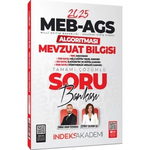 İndeks Akademi Yayıncılık 2025 Meb Ags Algoritması Mevzuat Bilgisi Soru Bankası