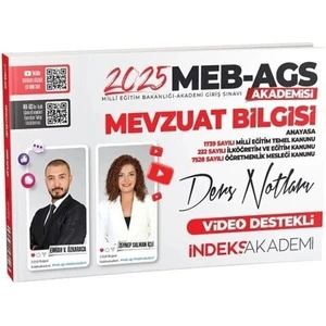 İndeks Akademi Yayıncılık 2025 Meb Ags Akademisi Eğitimin Temelleri ve Türk Milli Eğitim Sistemi Video Ders Notları
