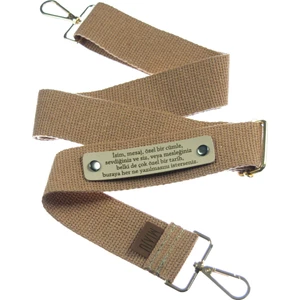 Açık Kahve Renk, Şık Dokulu İsme Özel  Çapraz Çanta Kayışı, 160 Cm Ayarlanabilir Uzunluk