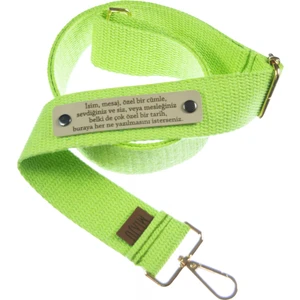 Neon Yeşil Renk, Adınıza Özel İçerik Üreticileri İçin Çanta Askısı Tasarımı, 160 Cm Kişisel Stil