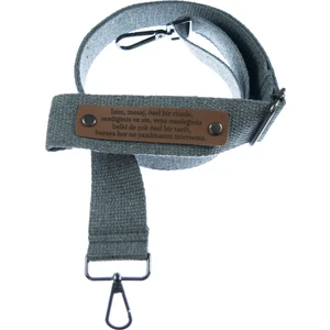 Gri Renk, Kanvas Çantalar Için Kişiye Özel, 180 Cm, Omuz Askısı, Arkadaşına Benzersiz Hediye