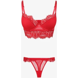 Koza İç Giyim Dantelli Tüllü Sütyen Takım