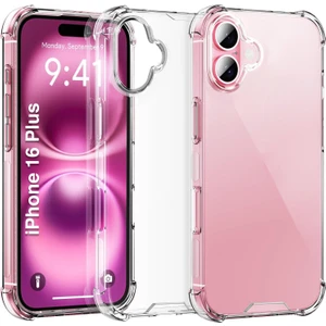Case World Apple iPhone 16 Plus Kapak Kamera Bölümü Açık Airbag Antishock Köşe Korumalı Şeffaf Silikon Kılıf