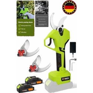 V258 5AH 25MM Çift Kademeli Kömürsüz Dgreen Akülü Budama Makası ve Budama Makinesi +2 Bıçak Takımı