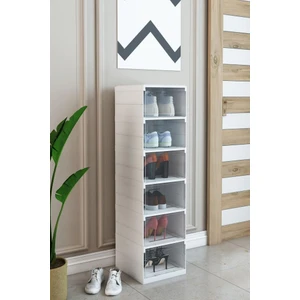 Katlanabilir Ayakkabılık, 6'lı Taşınabilir Ayakkabılık, Plastik 6 Raflı Ayakkabılık