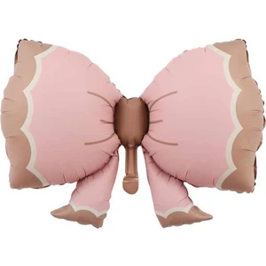 Patladı Gitti Retro Fiyonk Pastel Folyo Balon Büyük Boy Pembe 91 x 60  cm