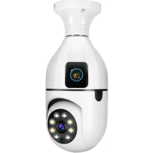 CMR40 Çift Lens Çift Ekran Ampul Kamera İki Yolu Ses Gece Görüş Akıllı Ev Güvenlik Kablosuz