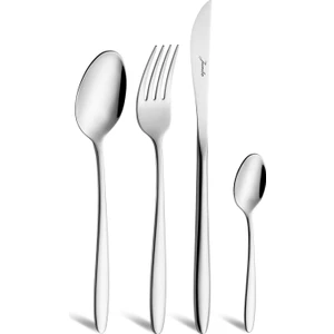 2003 24 Parça 6 Kişilik Tatlı Çatal Kaşık Bıçak Takımı Çelik