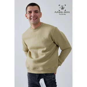 Autopsy Jeans Kabartma Baskıl Bisiklet Yaka Unisex Sweatshirt