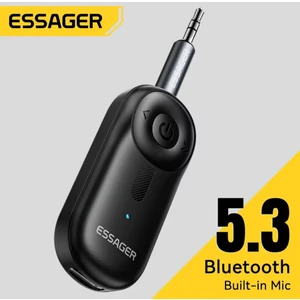 BT14 Bluetooth 5.3 Araç Kiti 3.5mm Hi-Fi Ses Aux Jack Klipsli Orjinal Yeni Nesil Son Teknoloji Ses Müzik Araba Hoparlörleri Kulaklık Tablet Dizüstü Düşük Gecikme Yüksek Performanslı