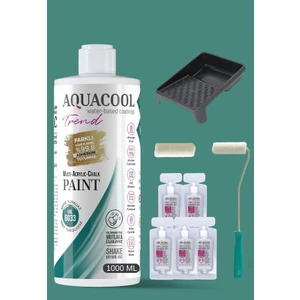 Aquacool Trend Su Bazlı Akrilik Hobi Boya 1000 ml Rulo Katalizör Boyacı Tavası Hibrit Dönüşüm Boyası Seti Ral 6033