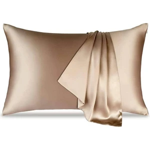 Vizon Renkli 100% Ipek Yastık Kılıfı ( 50 cm 70 Cm) Vizon Rengi