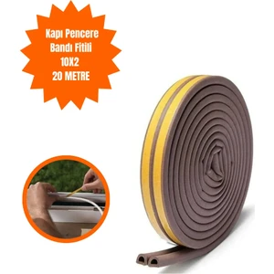 Kapı Pencere Bandı Fitili Soğuk Izolasyon Kauçuk Bant 10X2= 20 Metre