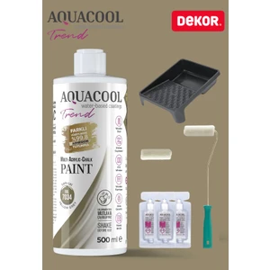 Trend Su Bazlı Akrilik Hobi Boya 500 ml Rulo Katalizör Boyacı Tavası Hibrit Dönüşüm Boyası Seti Ral 7034