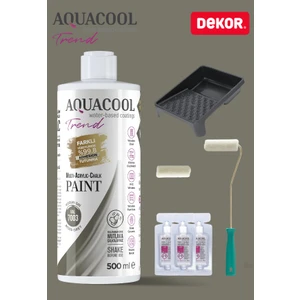 Trend Su Bazlı Akrilik Hobi Boya 500 ml Rulo Katalizör Boyacı Tavası Hibrit Dönüşüm Boyası Seti Ral 7003