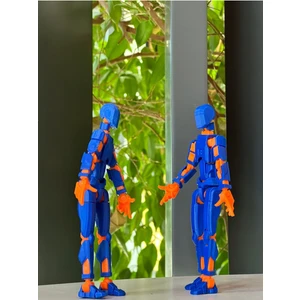 Titan 13 - Lucky 13 Oynar Eklemli Robot Figür Seti Ikizler (Mavi-Turuncu 2'li Set)