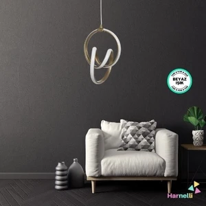 Hol Antre Oturma Odası Beyaz Işık Tekli Ledli Avize