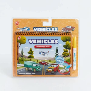 Sihirli Boyama Kitabı Water Magic Book Özel Sulu Kalem ile Vehicles Araçlar Taşıtlar
