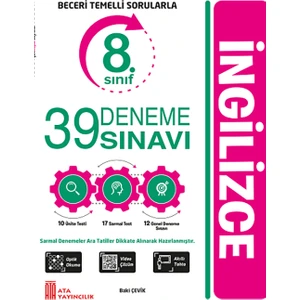 8. Sınıf 39 Deneme Sınavı İngilizce