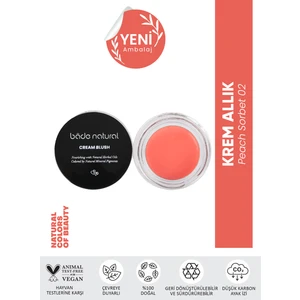 Bade Natural Krem Allık Peach Sorbet 02 %100 Doğal