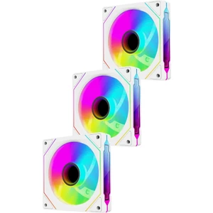 7C-120B 120*120*25MM Double Ring Aynalı Argb Beyaz 3 Lü Set Kasa Fanı Set