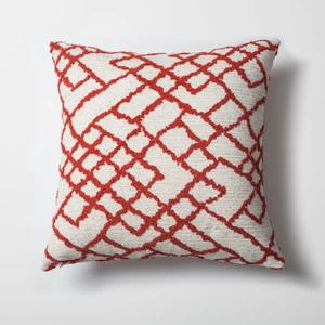 Fineroom Living Maya - Etnik Kilim Desenli Kırlent 50  x  50 - Kırmızı (Ic Yastık Dahil)
