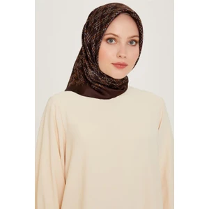 Klasik Desenli Sura Saf İpek Eşarp 9239D 85
