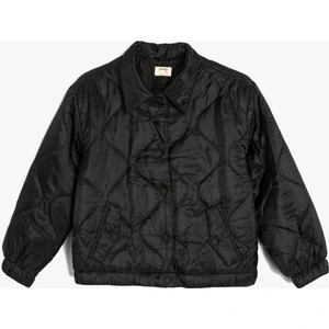 Uzun Kollu Polo Yaka Kapitone Mont