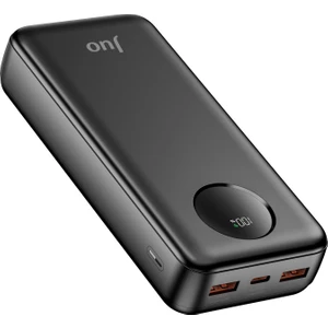 20000 mAh 22.5W Dijital LED Ekranlı Taşınabilir Hızlı Şarj Cihazı Powerbank Siyah
