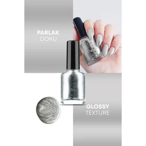 Alix Avien Metalik Gri Oje 29 - Yüksek Pigmentli Uzun Süreli Kalıcılık Hızlı Kuruma - Nail Lacquer 29